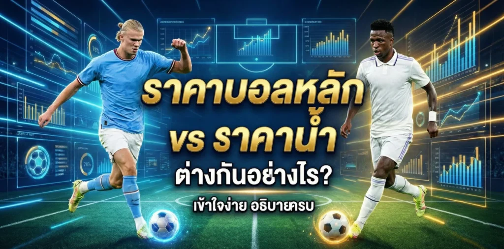 ราคาบอลหลัก vs ราคาน้ำ ต่างกันอย่างไร?